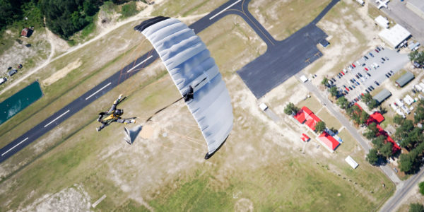 An aerial photo of Skydive Paraclete XP located in Raeford, NC